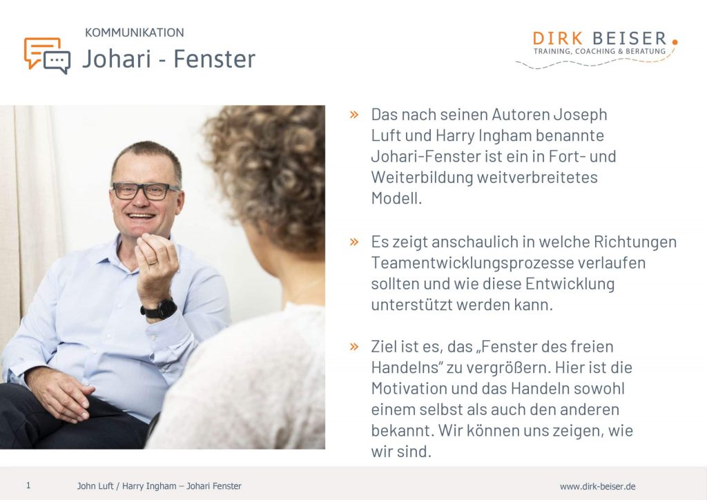 Das Johari Fenster - Nutzen von Feedback