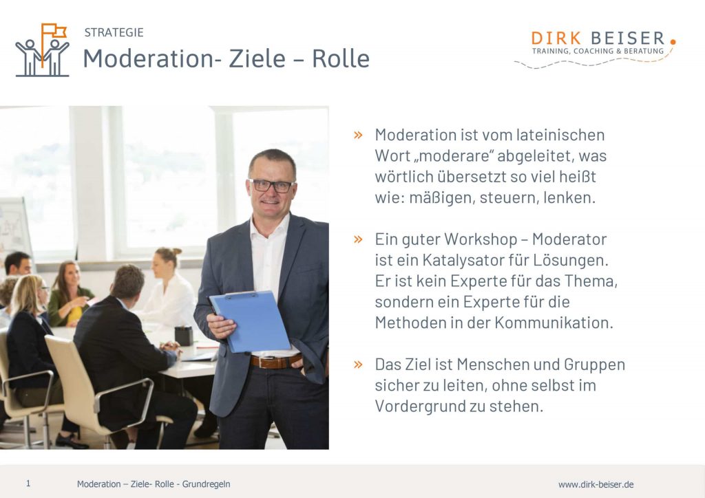 Moderation Ziele Rolle Grundregeln Strategie