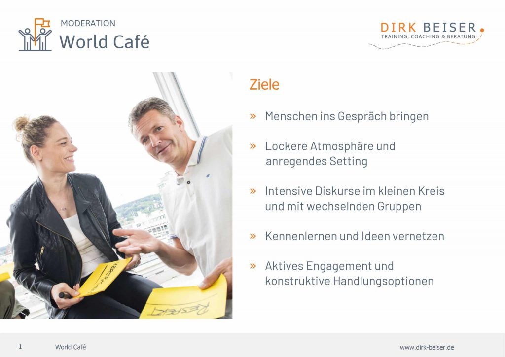 World Cafe Moderation Großgruppen